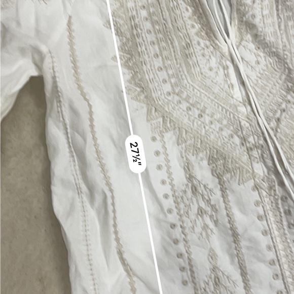 Johnny was white long sleeve embroidered cami peasant blouse - Picture 3 of 7